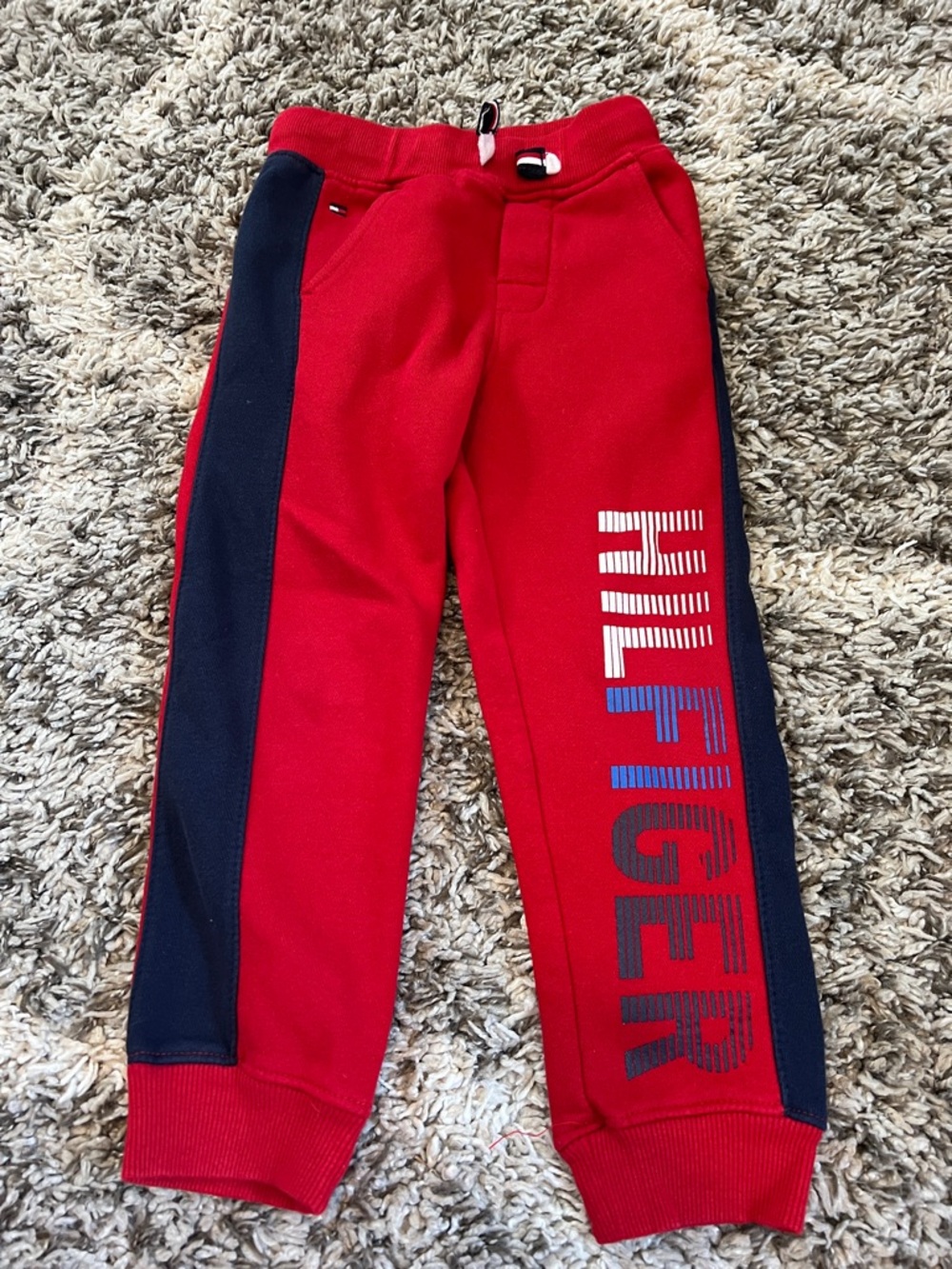 Tommy Hilfiger Red & Navy Logo Joggers